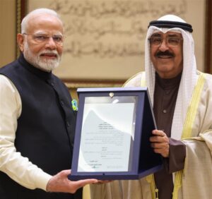 PM receives Kuwait’s highest honour “The Order of Mubarak Al Kabeer